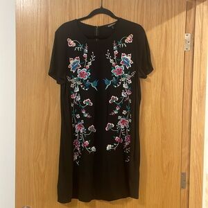 Black embroidered Express Dress size Medium